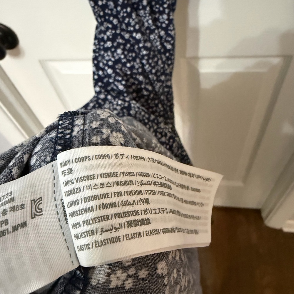 HOLLISTER channeled‎ bodice midi dress floral print XS - Picture 9 of 9